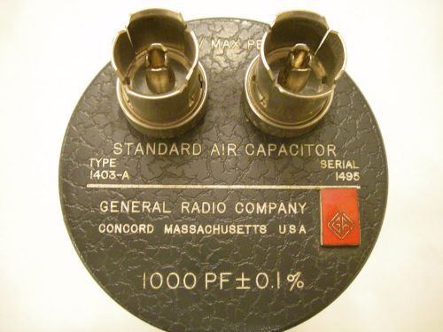 General Radio Standard Air Capacitor 1000pf Type 1403-A