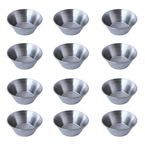 12 Polished Stainless Steel Portion Cups,1.5 oz. - 4 Dozen