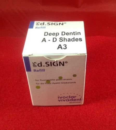 NEW Ivoclar IPS d.Sign Deep Dentin A-D Shades A3-20g Porcelain Dental Lab-Lot LA