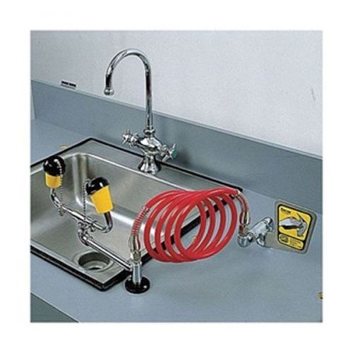 Encon 01045614 counter mount emergency eyewash station with drench hose new for sale