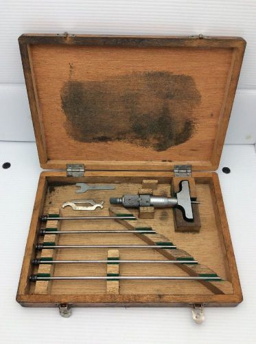 *preowned* mitutoyo 129-128 depth micrometer 2.4 - 6&#034; for sale