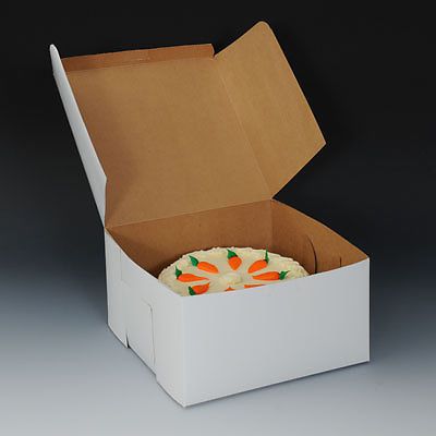 9&#034; x 9&#034; x 4&#034; White Bakery Box (250 Boxes)