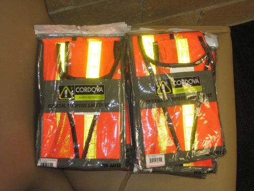 High Visibility Orange Mesh Safety Vest - One Size - Men&#039;s