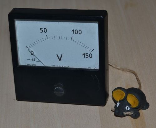 0-150v panel voltmeter gauge. fine adjustable dial. class 1.5 accuracy. cccp for sale