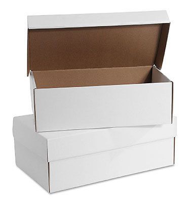13&#034; x 8&#034; x 5&#034; White Men&#039;s Shoe Boxes (25 Boxes)