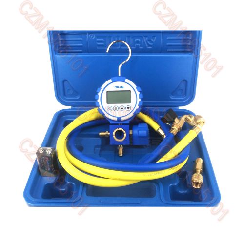 New digital refrigerant pressure gauge vdg-s1 with charging hose sight glass for sale
