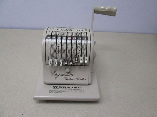 Vintage Paymaster Ribbon Writer (Check Writer) with Dust Cover