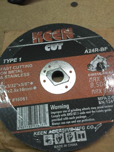 Keen #16088, 7&#034;x3/32&#034;x5/8&#034; metal &amp; stainless cut off wheel, 10 pack for sale