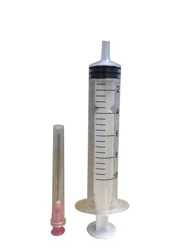 6 Syringes 10ml 14 Gauge Blunt Tips Caps Dispense Liquid Gel Glue Crafts