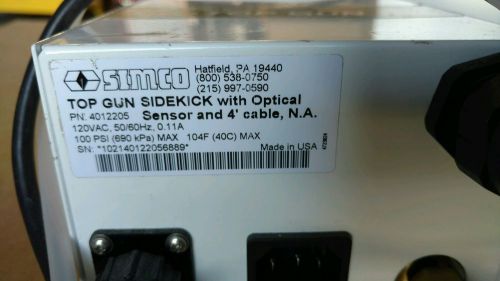 Simco Top Gun 3 Ionizing Blow Off Gun P/N 4012205 optical sensor with 4&#039; cable