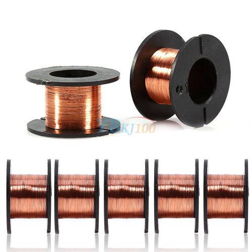 5pcs 0.1mm 15M Enameled Wire Copper Winding Soldering Enamelled Repair Wires New