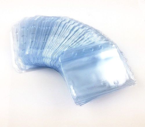 Yueton 50pcs clear name tag business id badge card holder (horizontal) for sale