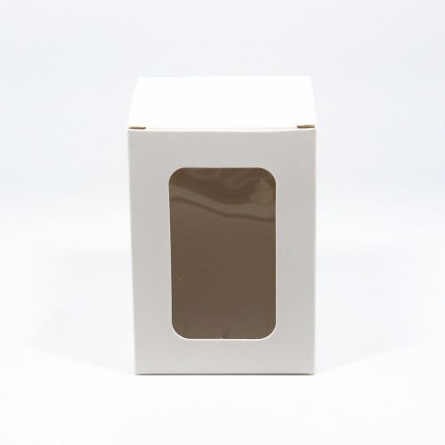 White Paper Party Gift Box With Window Toys Craft Display Boxes Cardboard Box