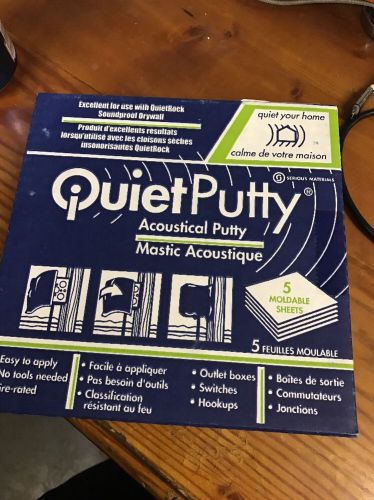 5 pads 1 Box Quietputty Acoustical Putty Pads Soundproofing/Fire Rated