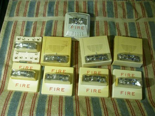 Lot of 9 wheelock fire alarm strobe used for sale