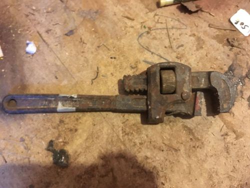 Vintage 10&#034; Pipe Wrench Monkey Unknown Maker Works