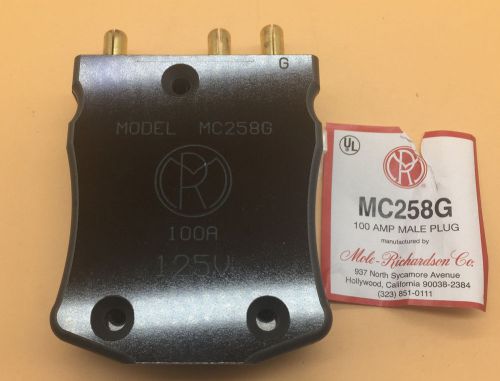 Mole 100A 125V Male Stage Pin Inline Connector MC258G (Mole Richardson Brand)