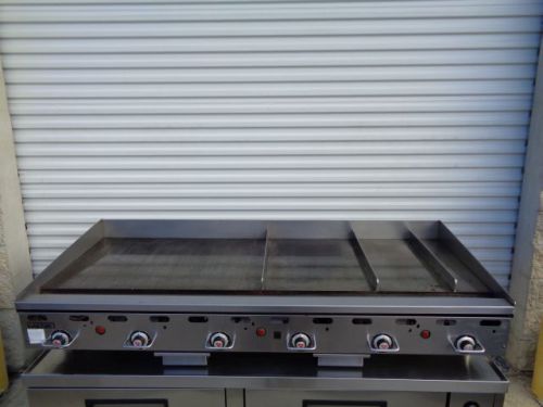 Vulcan 72” nat gas thermostatic flat top griddle msa72 from burger 21 restaurant for sale