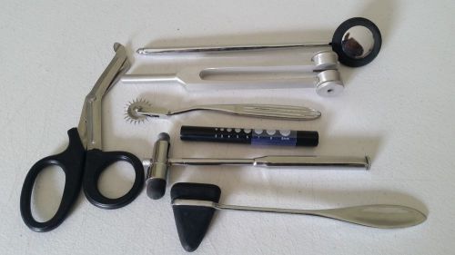 7 pcs neurological percussion reflex taylor buck hammer pinwheel diagnostic set for sale