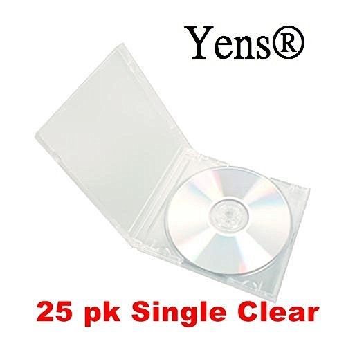 Yens® Yens Standard Single CD Jewel Case Assembled, 10.4mm, Clear, 25 Piece
