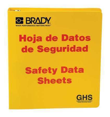 Safety data sheets (sds), right to know binder, brady, 121185 for sale