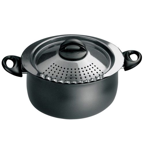 Bialetti 7265 trends collection 5 quart pasta pot charcoal black for sale