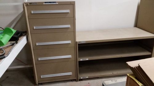 Stanley Vidmar Modular Storage Cabinet 5-Drawer 59&#034;x30&#034;x27.5&#034; D Beige WE SHIP!