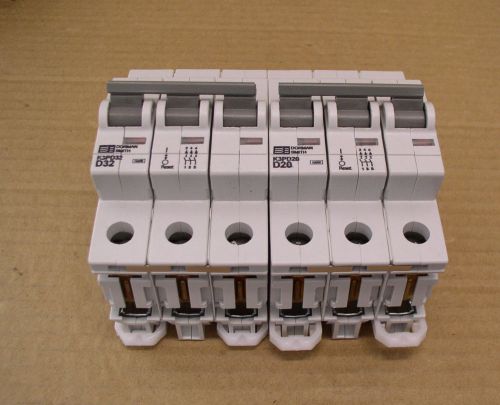 #s2t6 lot of 2 new dorman smith k3pd32 3 phase triple pole mcb 32 amp breaker for sale