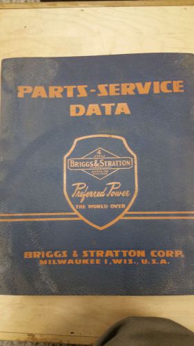 Briggs and Stratton Parts-Service Data Ring Binder 1955 ORIGINAL