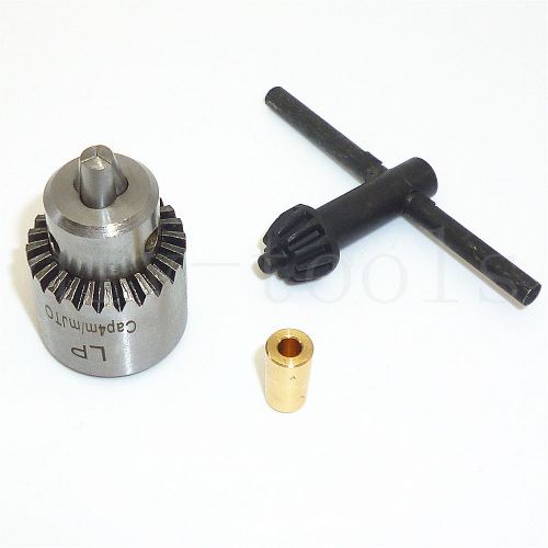 Mini 0.3-4mm Motor Drill Chucks With Key &amp; 3.17mm 1/8&#034; Shaft Connecting Rod