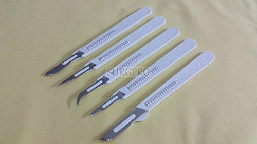 Dh brand set of 5 assorted sterile disposable scalpels #10 #11 #12 #15 #20, for sale