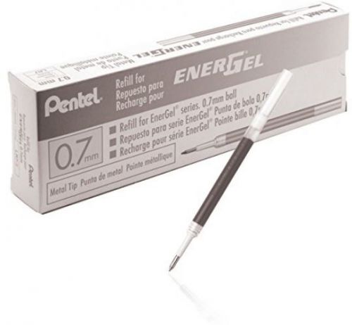 Pentel Refill Ink For BL57/BL77 EnerGel Liquid Gel Pen, Box Of 12, 0.7mm, Metal