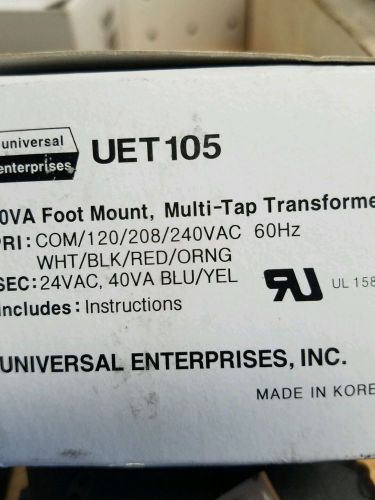 Universal enterprises,inc uet 105  40va multi-tap transformer for sale