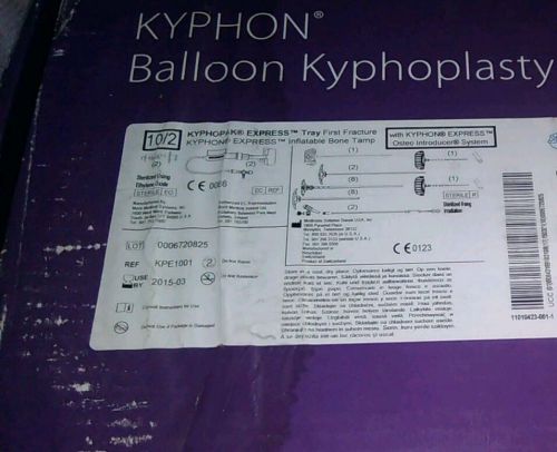 Medtronic # KPE1001: Kyphon 10/2 KyphoPak Tray First Fracture Arthopedic