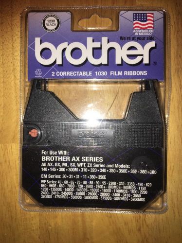 Brand NEW Brother AX Series 1230 Black Correctable Film Ribbon - 2 Pack