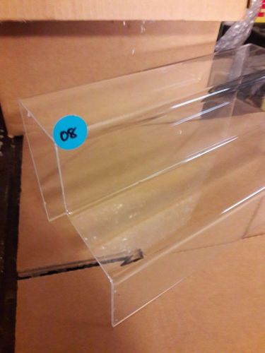 ACRYLIC DISPLAY  STAND / RISER / STEP / 2 LEVEL BLEMISHED #08 BLUE DOT SPECIAL