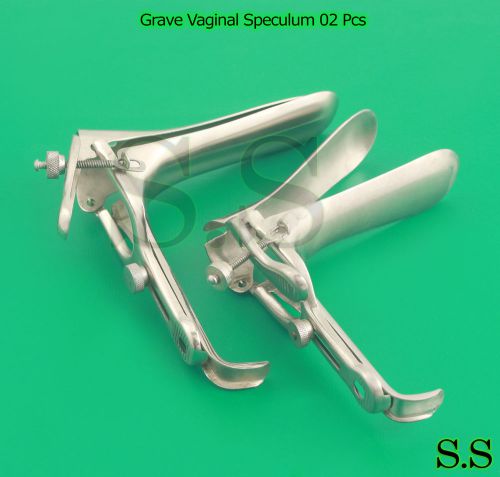 Med + Large Grave Vaginal Speculum 02 Pcs in Lot Brand New High Quality Products