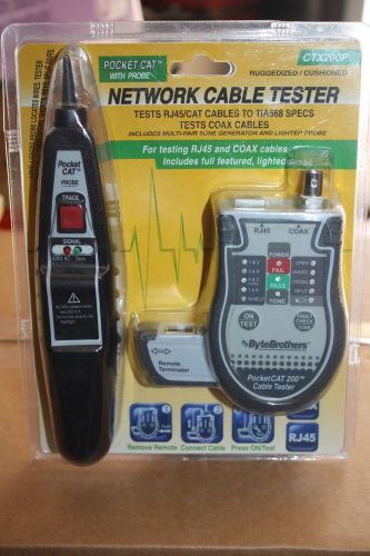 Byte Brothers CTX200P Network Cable Tester and Probe Kit Pocket Cat
