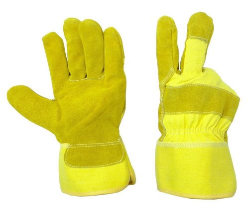 Leather Palm Pile Lined Glove w/2 1/2&#034; Safety Cuff - Large - 1 Pair