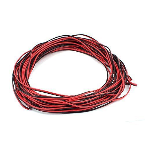 uxcell AC 300V 22AWG 0.3mm2 49Ft 2 Strand PVC Electronic WIre Gauge Wires