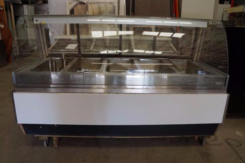 Structural concepts 5 well steam table curved glass hot food display for sale