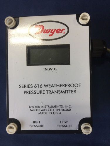 Dwyer Series 616W Differential Pressure Transmitter, 0-20&#034;WC Range with LCD