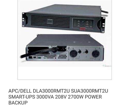 DELL/APC SMART-UPS 3000VA 208V 2U DLA3000RMT2U NOS New