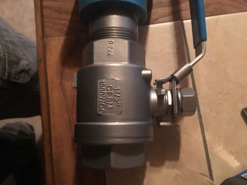 Marwin  1-1/2&#034; s/s  ball valve stainless for sale