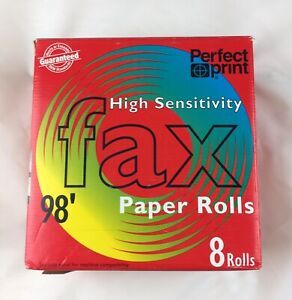Perfect Print High Sensitivity Fax Paper Rolls 8.5 In x 98 Ft - 6 of 8 Rolls