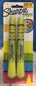 Sharpie Ink Indicator Yellow Highlighter 2 Pack-New