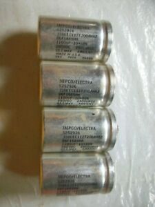4  &#034;Mepco / Electra 5252926 Capacitors&#034;  200VDC / 250 Surge / New / Old