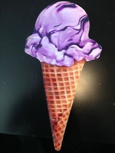 EXCD LARGE WAFFLE VANILLA SWIRL CONE ICE CREAM WALL DECOR ICE CREAM SHOP