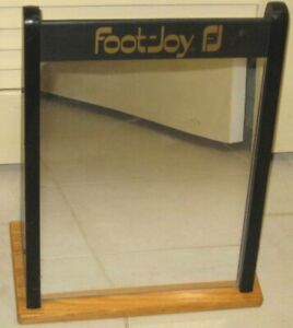 FootJoy Golf Shoes Floor Display Mirror Black Solid Wood Frame &amp; FootJoy Graphic