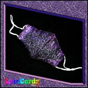 Face Mask Cloth Cover Bling Glitter Sequin Stylish Child Size - Reusable